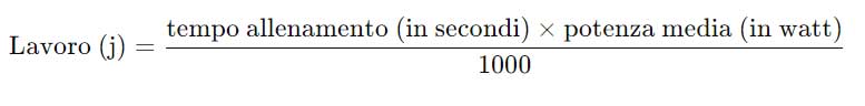 formula per calcolare il lavoro svolto